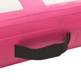 Gymnastiekmat met pomp opblaasbaar 700x100x20 cm PVC roze - AllerleiShop