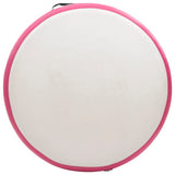 Gymnastiekmat met pomp opblaasbaar 100x100x10 cm PVC roze