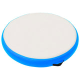 Gymnastiekmat met pomp opblaasbaar 100x100x20 cm PVC blauw - AllerleiShop