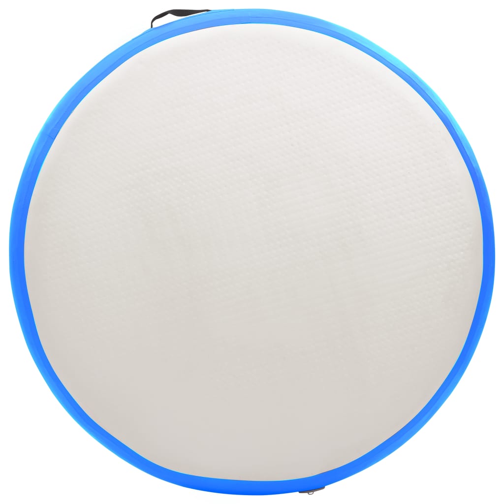 Gymnastiekmat met pomp opblaasbaar 100x100x20 cm PVC blauw - AllerleiShop