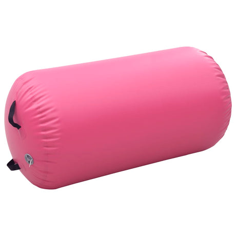 Gymnastiekrol met pomp opblaasbaar 120x75 cm PVC roze