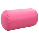 Gymnastiekrol met pomp opblaasbaar 120x75 cm PVC roze