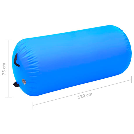 Gymnastiekrol met pomp opblaasbaar 120x75 cm PVC blauw