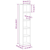 Cd-kasten 2 st 21x16x93,5 spaanplaat zwart - AllerleiShop