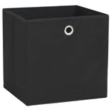 Opbergboxen 4 st 28x28x28 cm nonwoven stof zwart - AllerleiShop