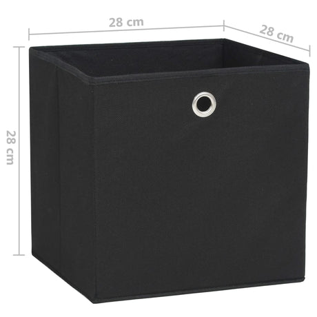 Opbergboxen 10 st 28x28x28 cm nonwoven stof zwart - AllerleiShop