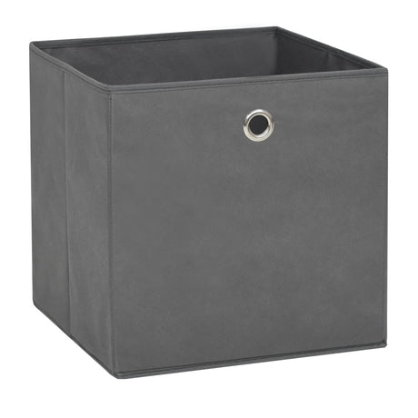 Opbergboxen 4 st 28x28x28 cm nonwoven stof grijs - AllerleiShop