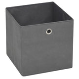 Opbergboxen 4 st 28x28x28 cm nonwoven stof grijs - AllerleiShop