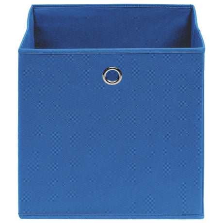 Opbergboxen 4 st 28x28x28 cm nonwoven stof blauw - AllerleiShop