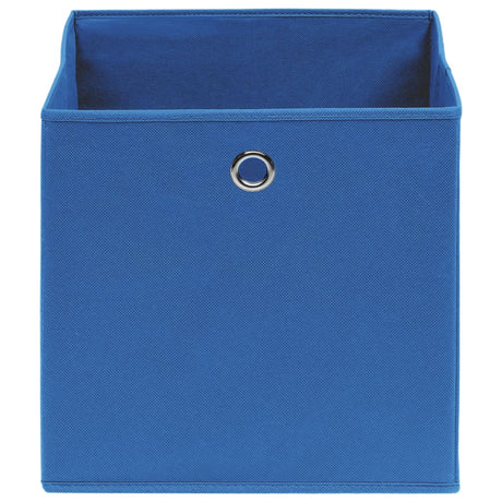 Opbergboxen 10 st 28x28x28 cm nonwoven stof blauw - AllerleiShop