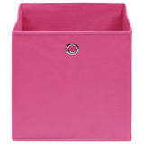 Opbergboxen 4 st 28x28x28 cm nonwoven stof roze