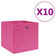 Opbergboxen 10 st 28x28x28 cm nonwoven stof roze - AllerleiShop