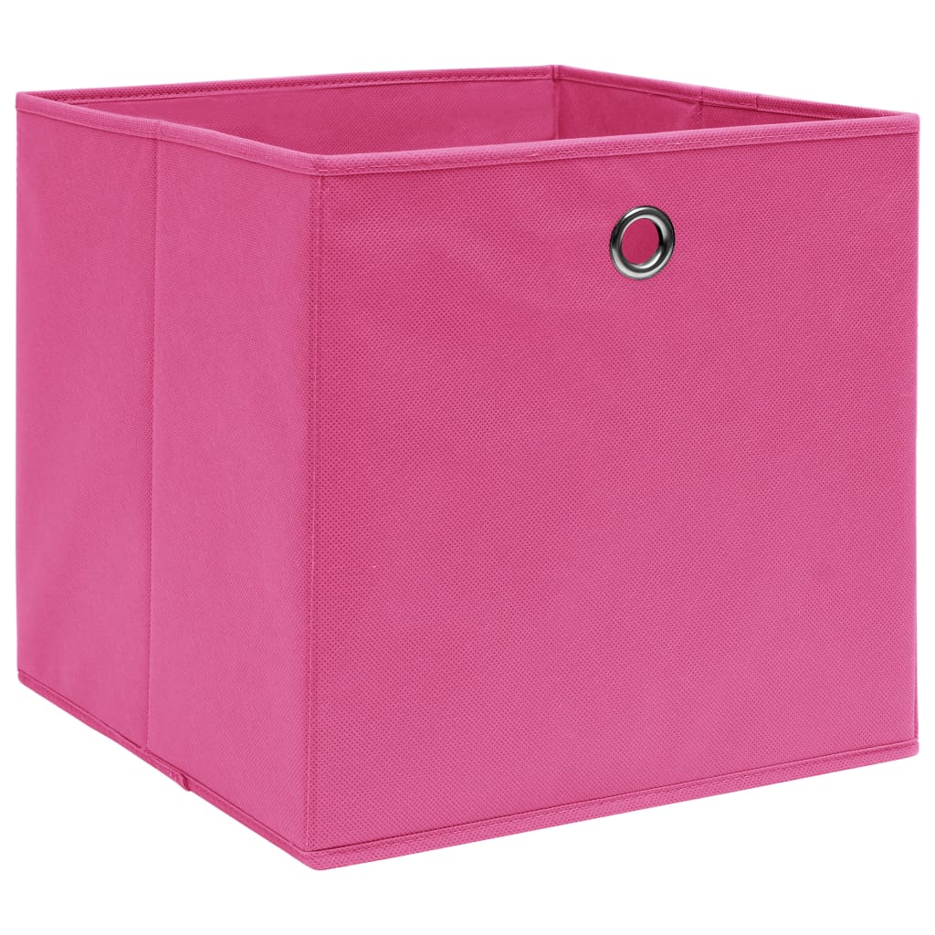 Opbergboxen 10 st 28x28x28 cm nonwoven stof roze - AllerleiShop