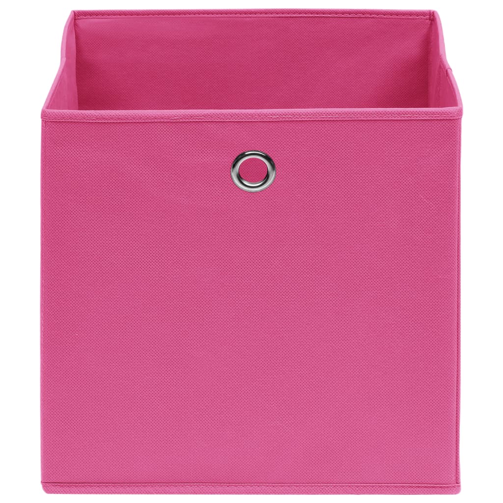 Opbergboxen 10 st 28x28x28 cm nonwoven stof roze - AllerleiShop