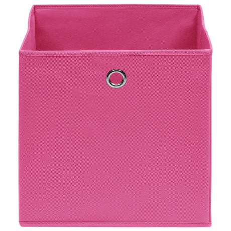 Opbergboxen 10 st 28x28x28 cm nonwoven stof roze - AllerleiShop