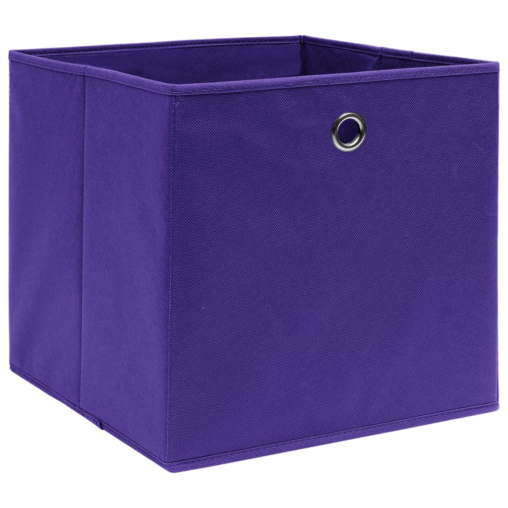 Opbergboxen 4 st 28x28x28 cm nonwoven stof paars - AllerleiShop