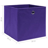 Opbergboxen 4 st 28x28x28 cm nonwoven stof paars - AllerleiShop