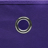 Opbergboxen met deksel 4 st 28x28x28 cm paars