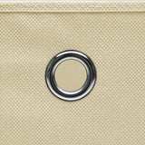 Opbergboxen 10 st 28x28x28 cm nonwoven stof crèmekleurig