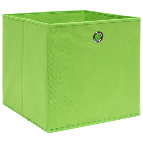 Opbergboxen 4 st 28x28x28 cm nonwoven stof groen - AllerleiShop