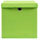 Opbergboxen met deksel 4 st 28x28x28 cm groen - AllerleiShop