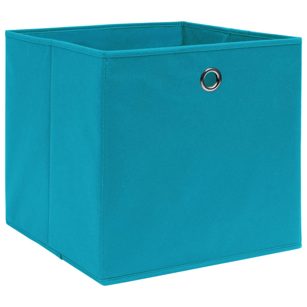 Opbergboxen 4 st 28x28x28 cm nonwoven stof babyblauw - AllerleiShop