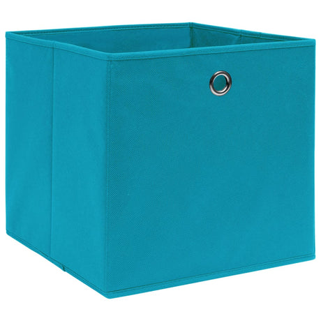 Opbergboxen 10 st 28x28x28 cm nonwoven stof babyblauw - AllerleiShop