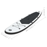 Stand-up paddleboard opblaasbaar zwart en wit