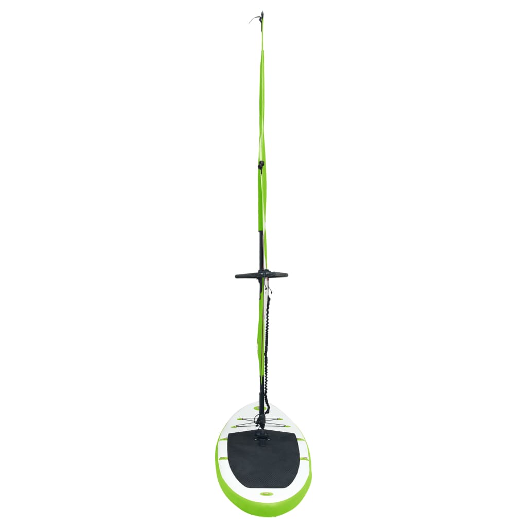 Stand Up Paddleboard opblaasbaar met zeilset groen en wit - AllerleiShop