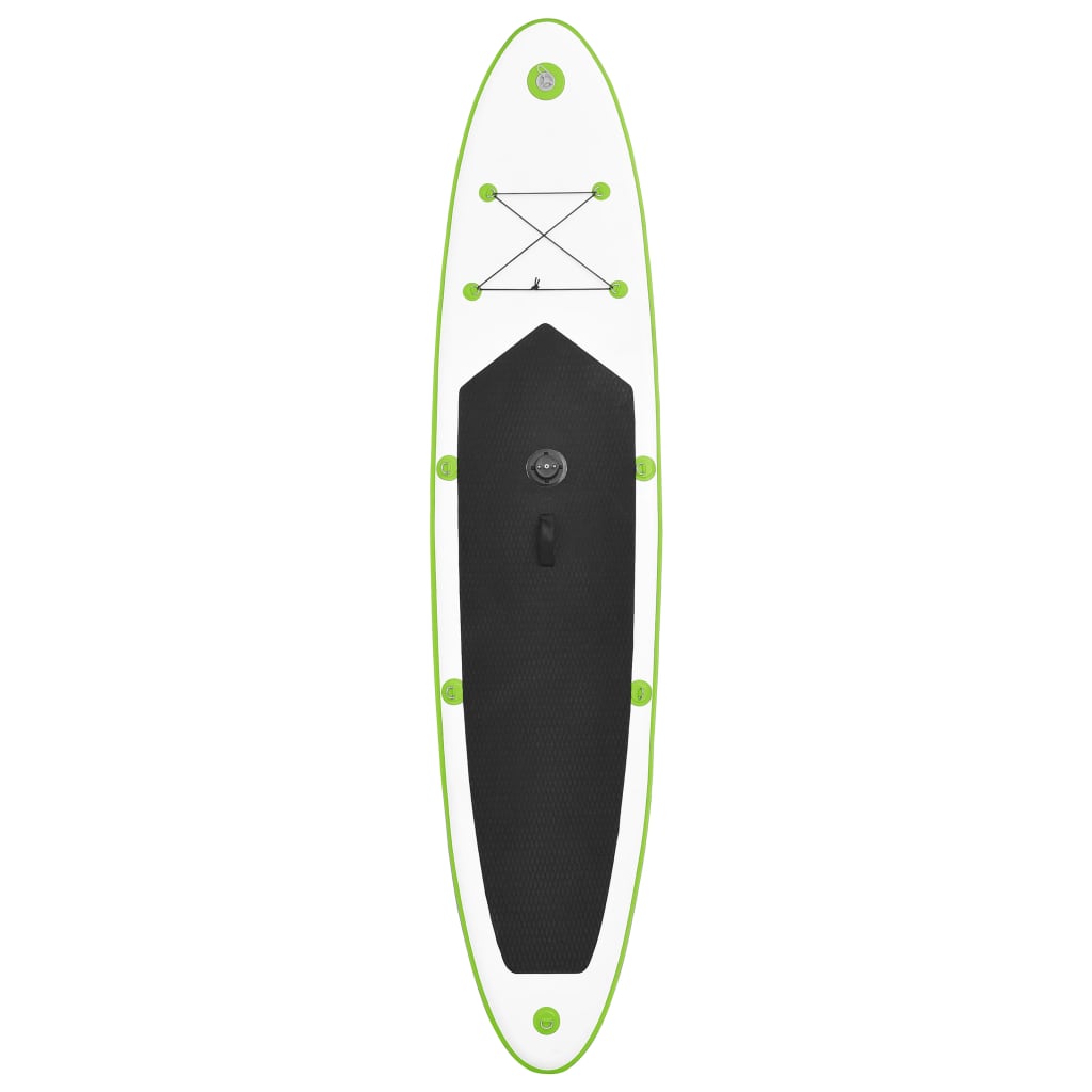 Stand Up Paddleboard opblaasbaar met zeilset groen en wit - AllerleiShop