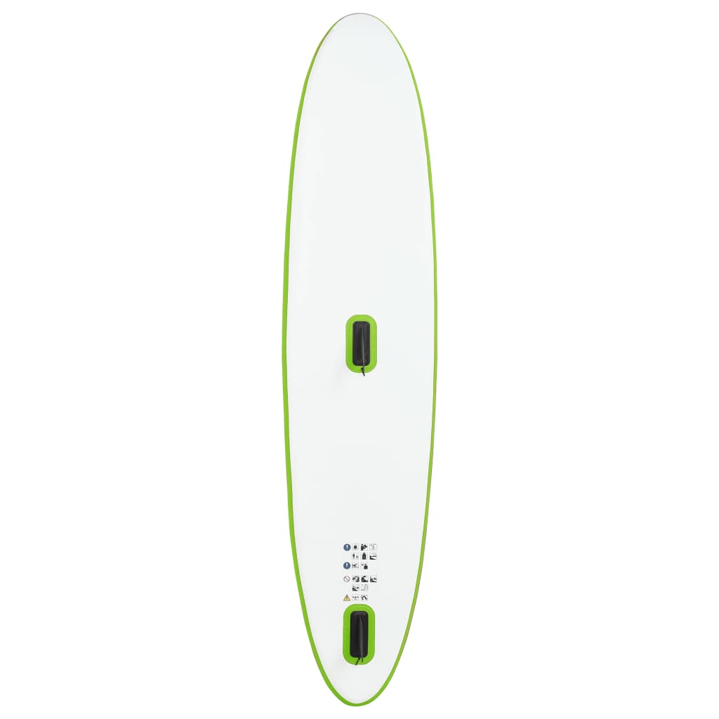 Stand Up Paddleboard opblaasbaar met zeilset groen en wit - AllerleiShop