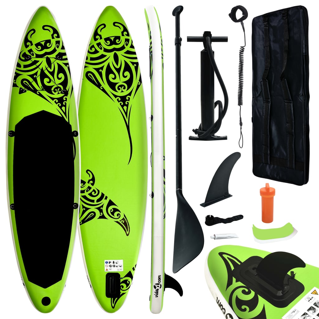 Stand Up Paddleboardset opblaasbaar 305x76x15 cm groen - AllerleiShop