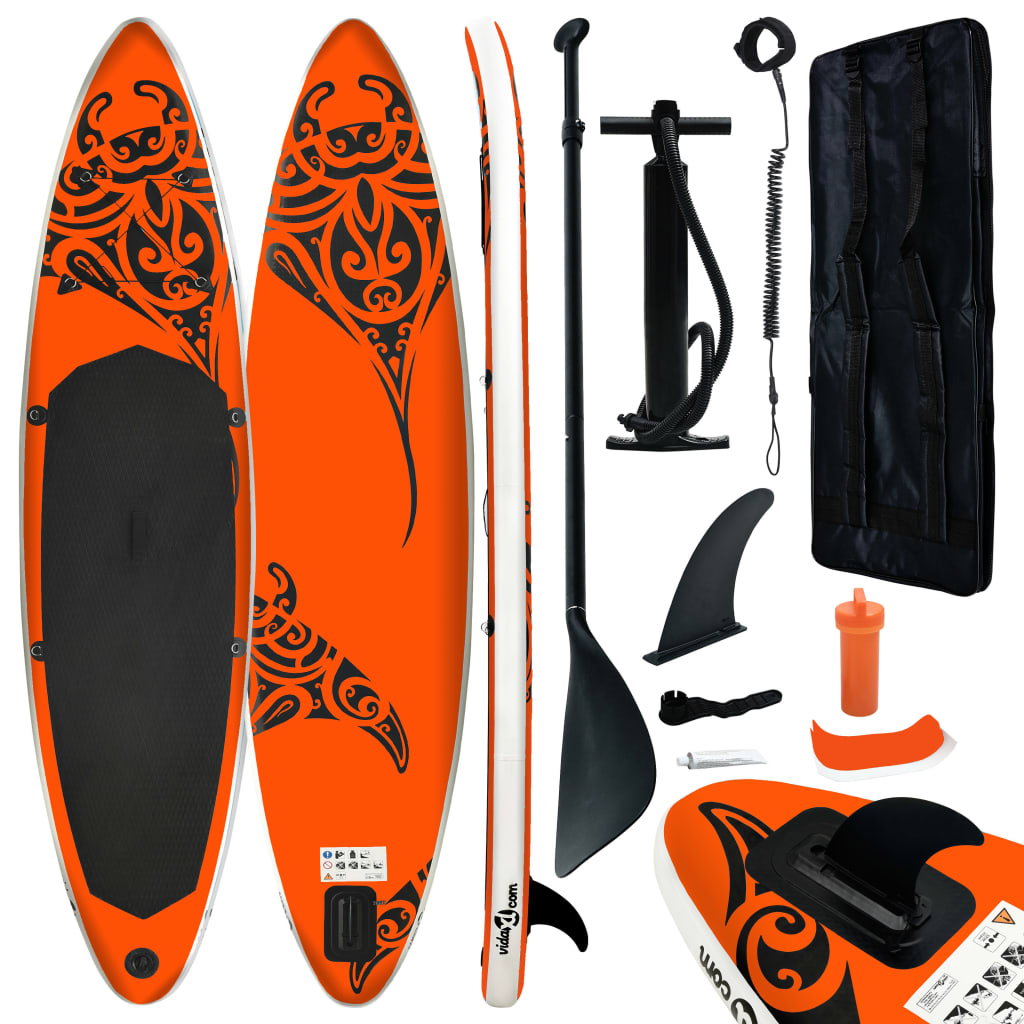 Stand Up Paddleboardset opblaasbaar 305x76x15 cm oranje