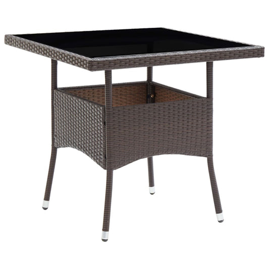 Tuintafel poly rattan bruin - AllerleiShop