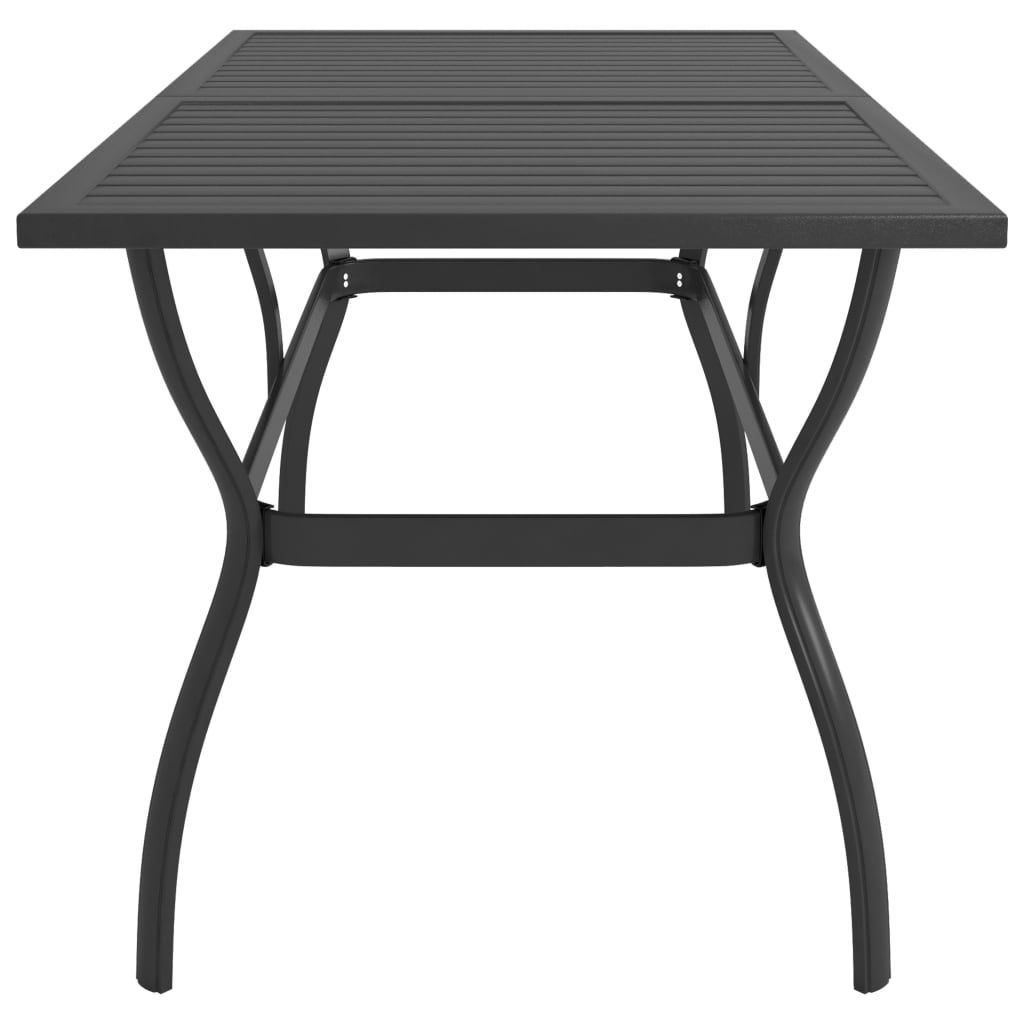 Tuintafel 140x80x72 cm staal antraciet - AllerleiShop