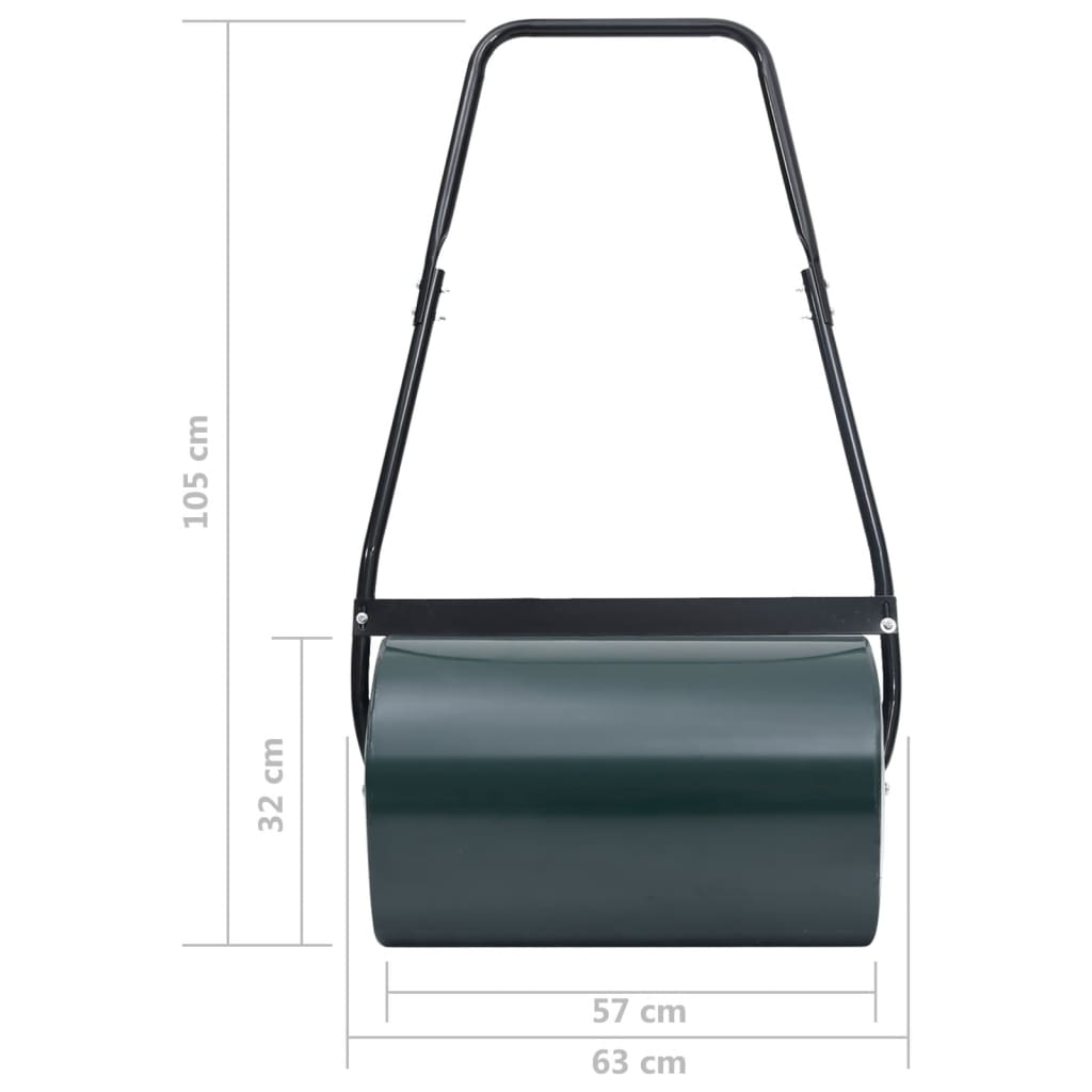 Gazonroller 50 L 63 cm groen en zwart