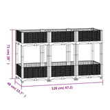 Plantenbak verhoogd 120x40x71 cm polypropyleen - AllerleiShop