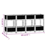 Plantenbak verhoogd 160x40x71 cm polypropyleen - AllerleiShop