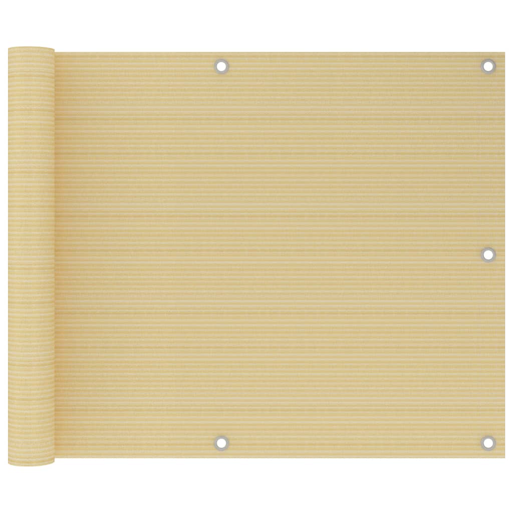 Balkonscherm 75x500 cm HDPE beige