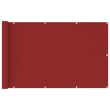 Balkonscherm 120x600 cm HDPE rood