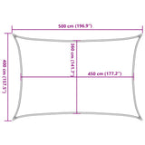 Zonnezeil 160 g/m² 4x5 m HDPE antracietkleurig