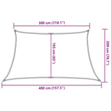 Zonnezeil 160 g/m² 3/4x2 m HDPE antracietkleurig