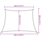 Zonnezeil 160 g/m² 4/5x3 m HDPE antracietkleurig