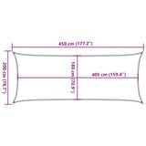 Zonnezeil 160 g/m² 2x4,5 m HDPE crèmekleurig