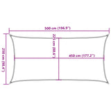 Zonnezeil 160 g/m² 2,5x5 m HDPE crèmekleurig