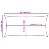 Zonnezeil 160 g/m² 3x6 m HDPE crèmekleurig