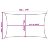 Zonnezeil 160 g/m² 5x8 m HDPE crèmekleurig