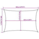 Zonnezeil 160 g/m² 6x7 m HDPE crèmekleurig