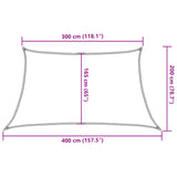 Zonnezeil 160 g/m² 3/4x2 m HDPE crèmekleurig