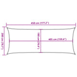 Zonnezeil 160 g/m² 2x4,5 m HDPE wit